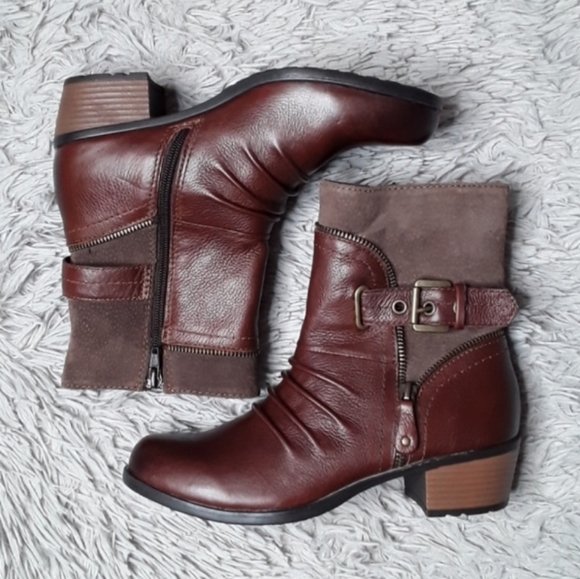 earth origins leather ankle boots